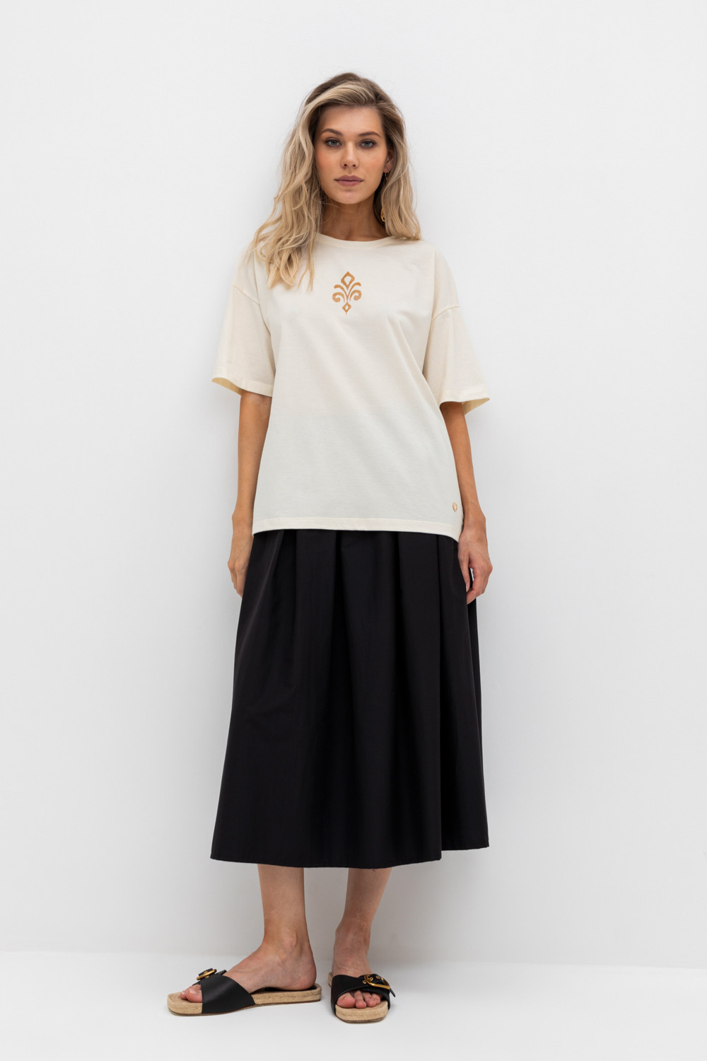 Юбки женские для мам, артикул: ЕТ 70001, цвет: черный, фото 5