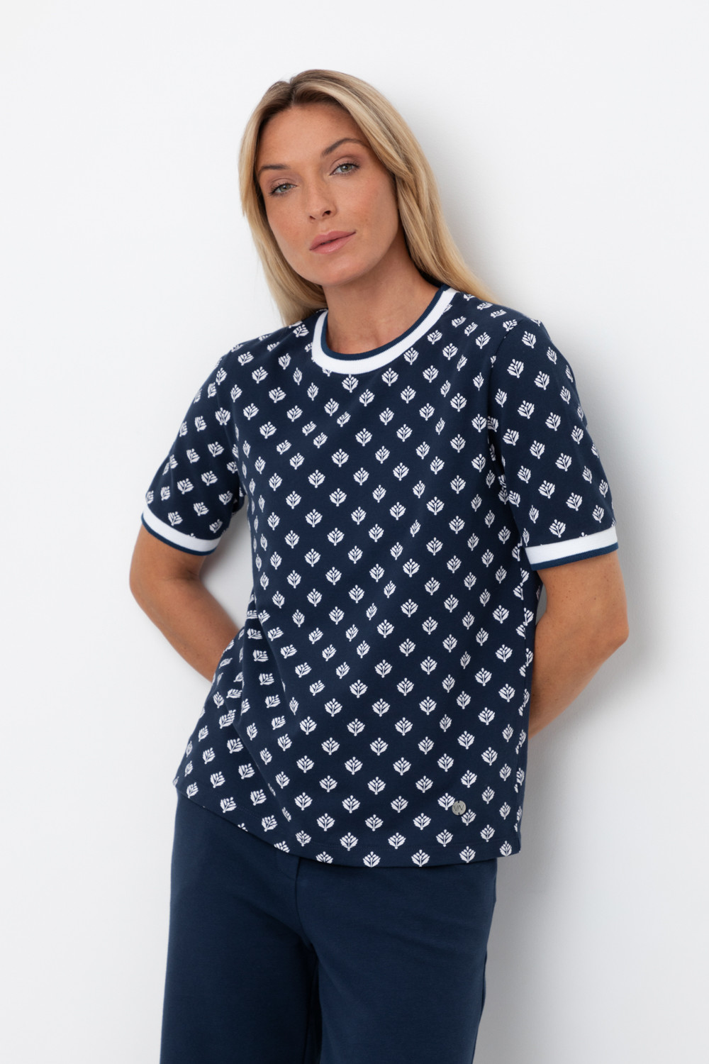 Футболки женские для мам, артикул: ЕВТ 3220, цвет: темно-синий, фото 5
