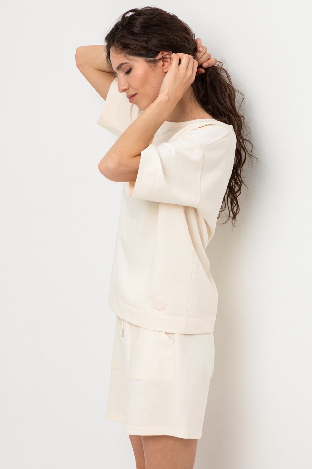 Шорты женские для мам, артикул: ЕВТ 4080, цвет: сливки2, фото 5