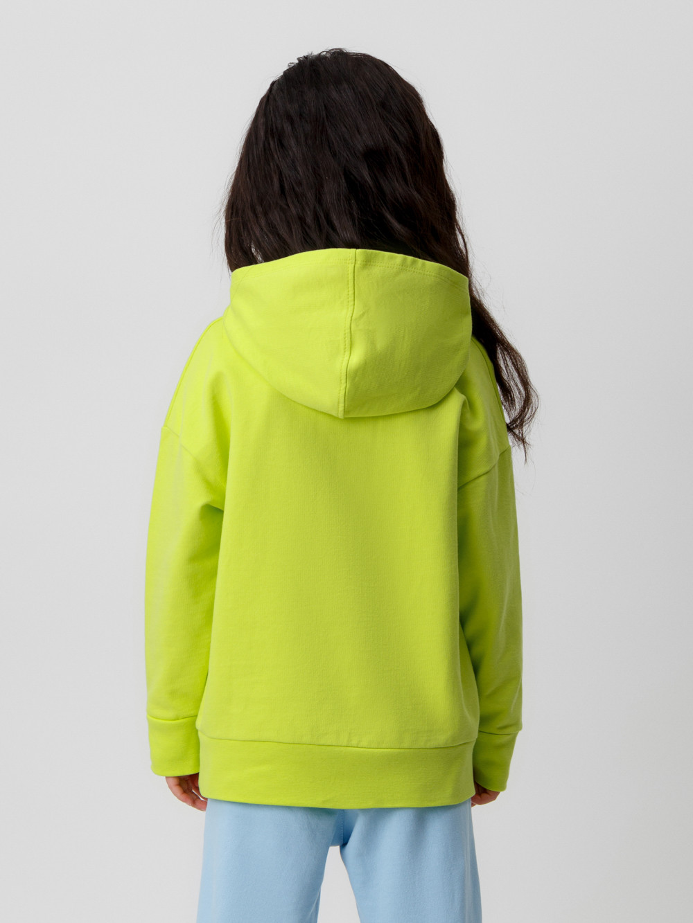 Худи для девочки, артикул: КП 302329, цвет: ярко-зеленый, фото 5