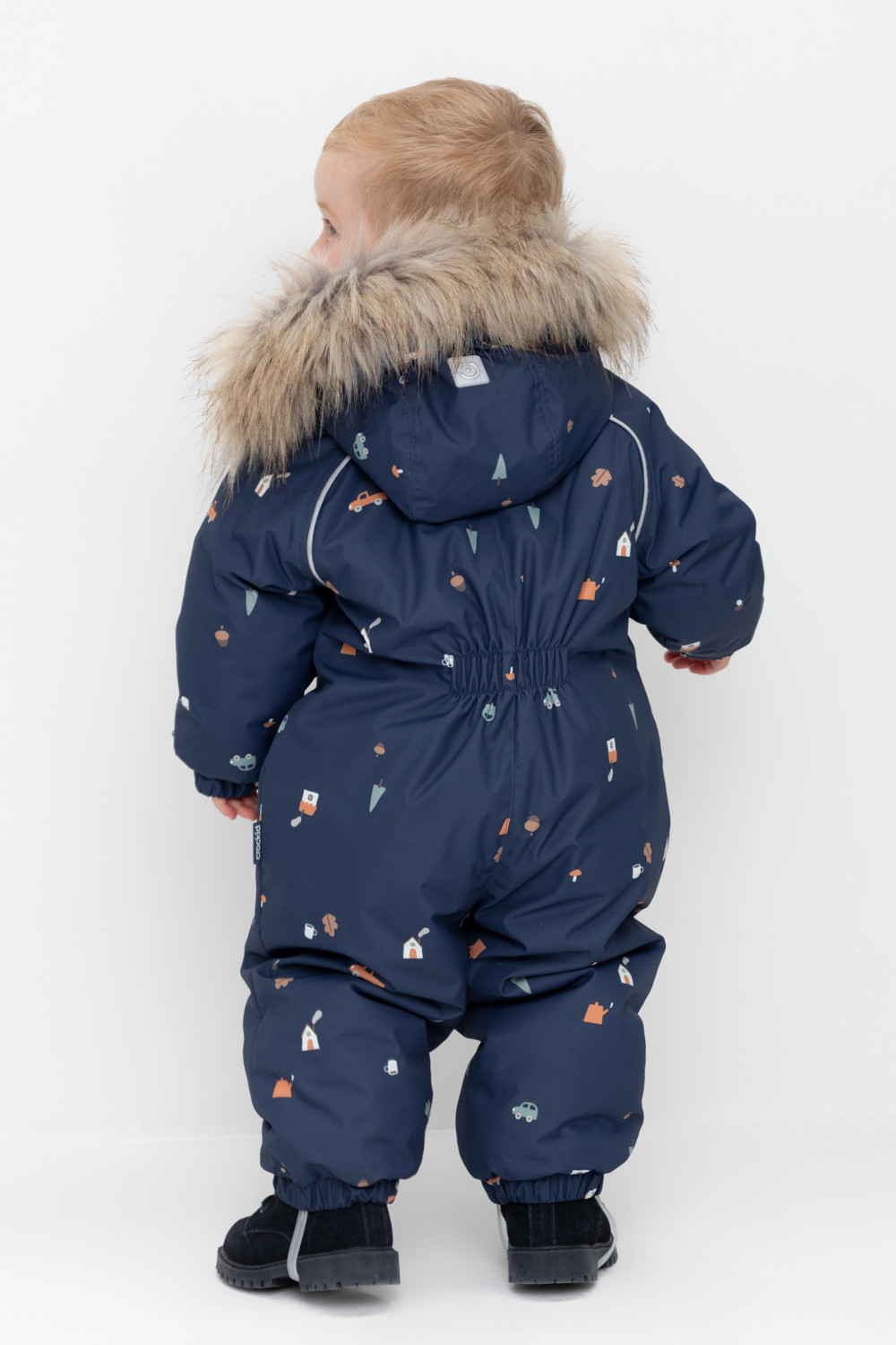 Комбинезоны утепленные для мальчика, артикул: ВК 60116/н/9 ГР, цвет: темно-синий, фото 5
