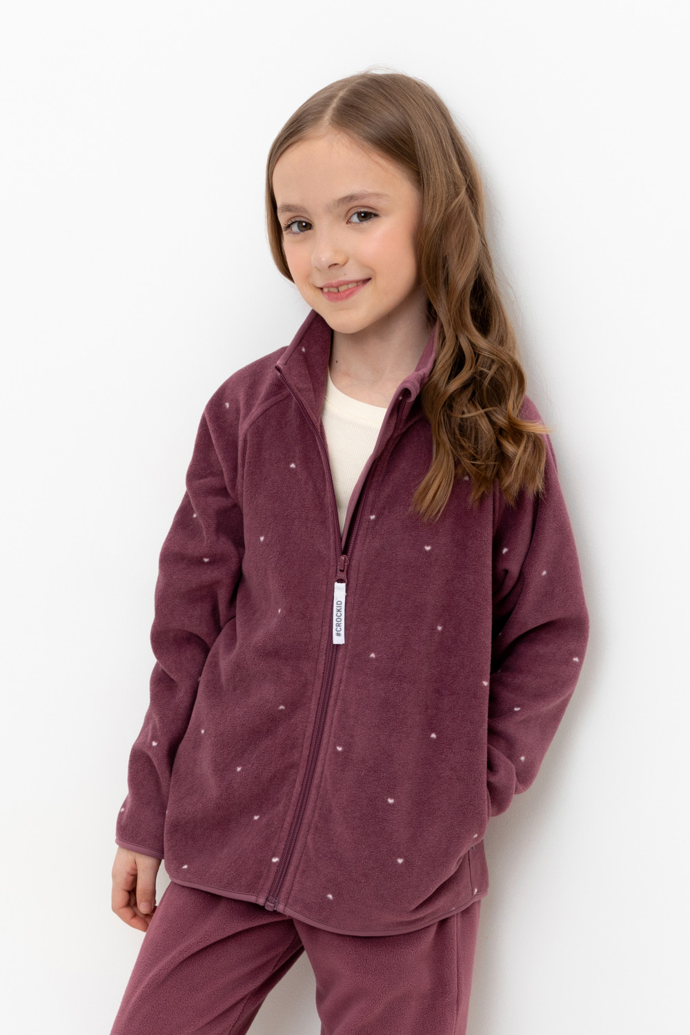 Куртка для девочки, артикул: ФЛ 34011/н/55 ГР, цвет: фиолетовый, фото 5