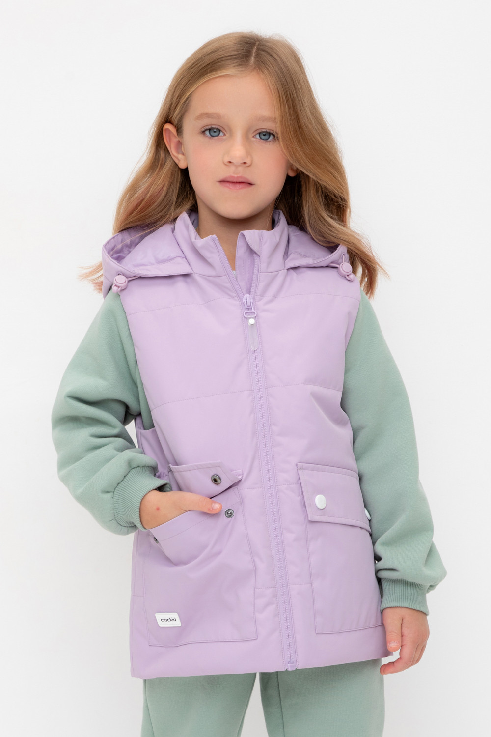 Жилет для девочки, артикул: ВК 35011/12 ГР (128-158), цвет: фиолетовый, фото 5