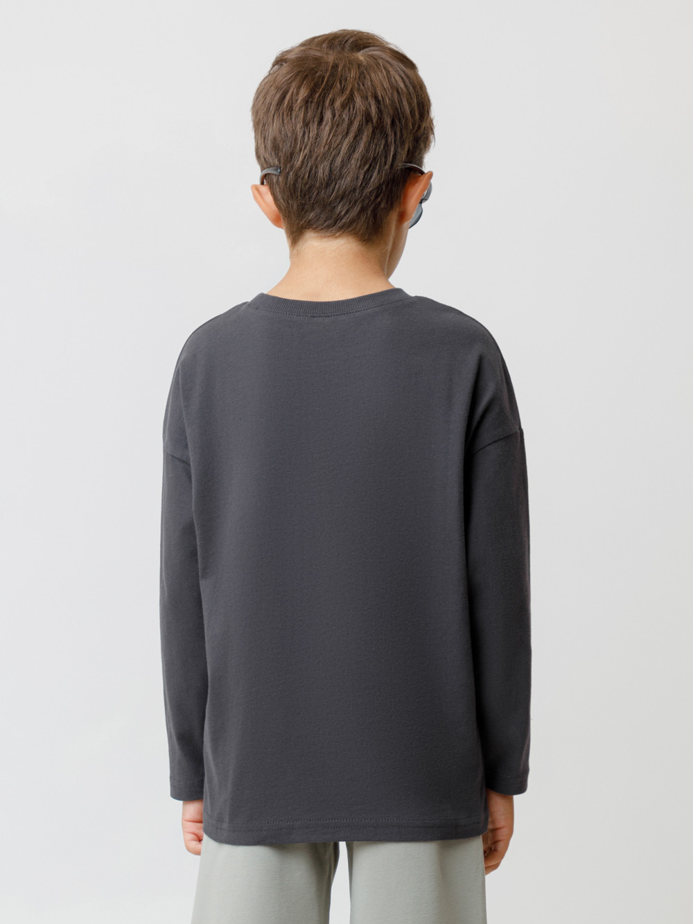 Лонгсливы для мальчика, артикул: МП 302892, цвет: темно-серый, фото 5
