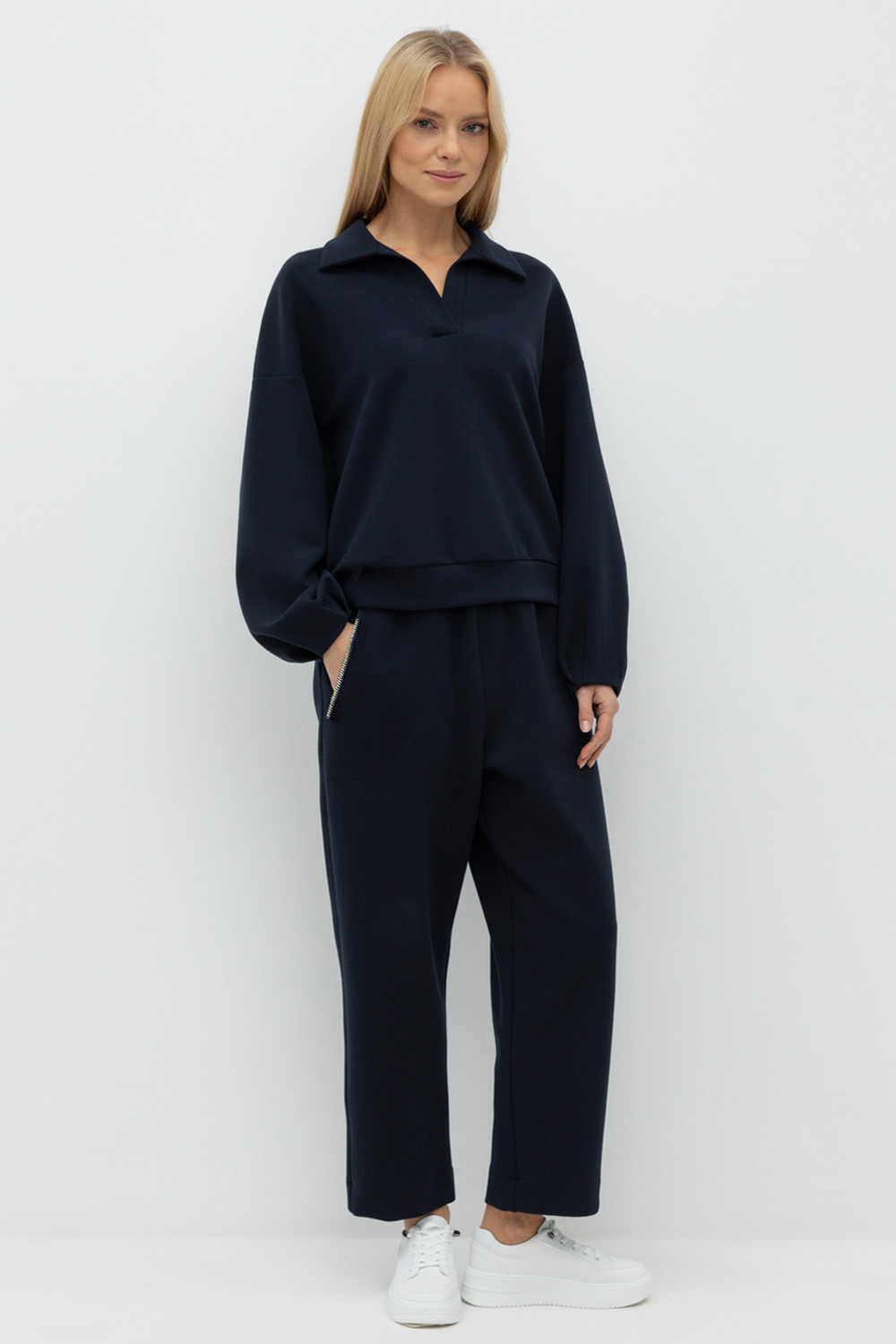 Брюки женские для мам, артикул: ЕВТ 4122, цвет: синий, фото 5