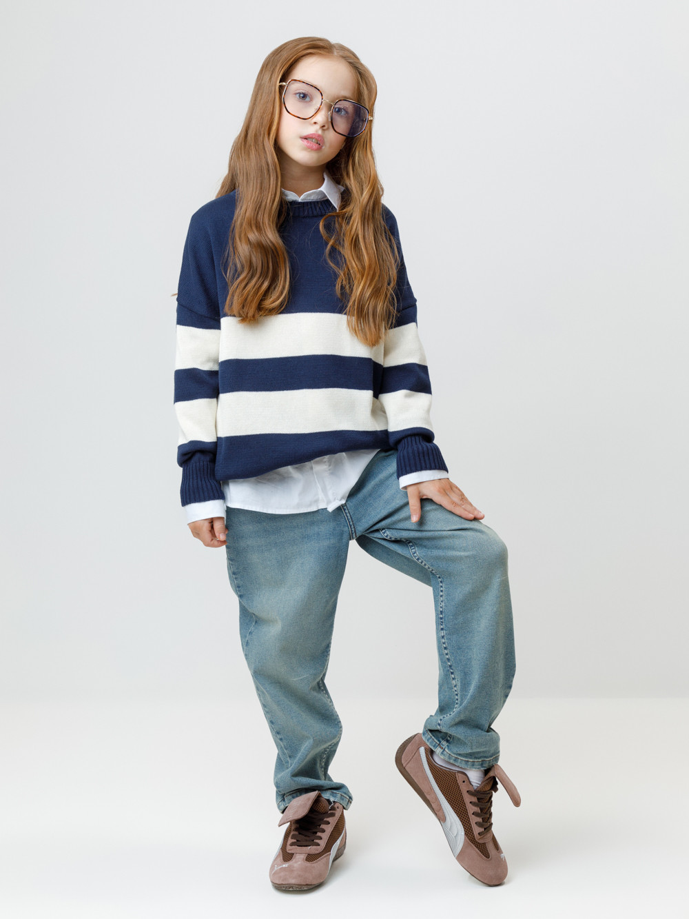 Джемпер для девочки, артикул: КВ 30129, цвет: синий, фото 4