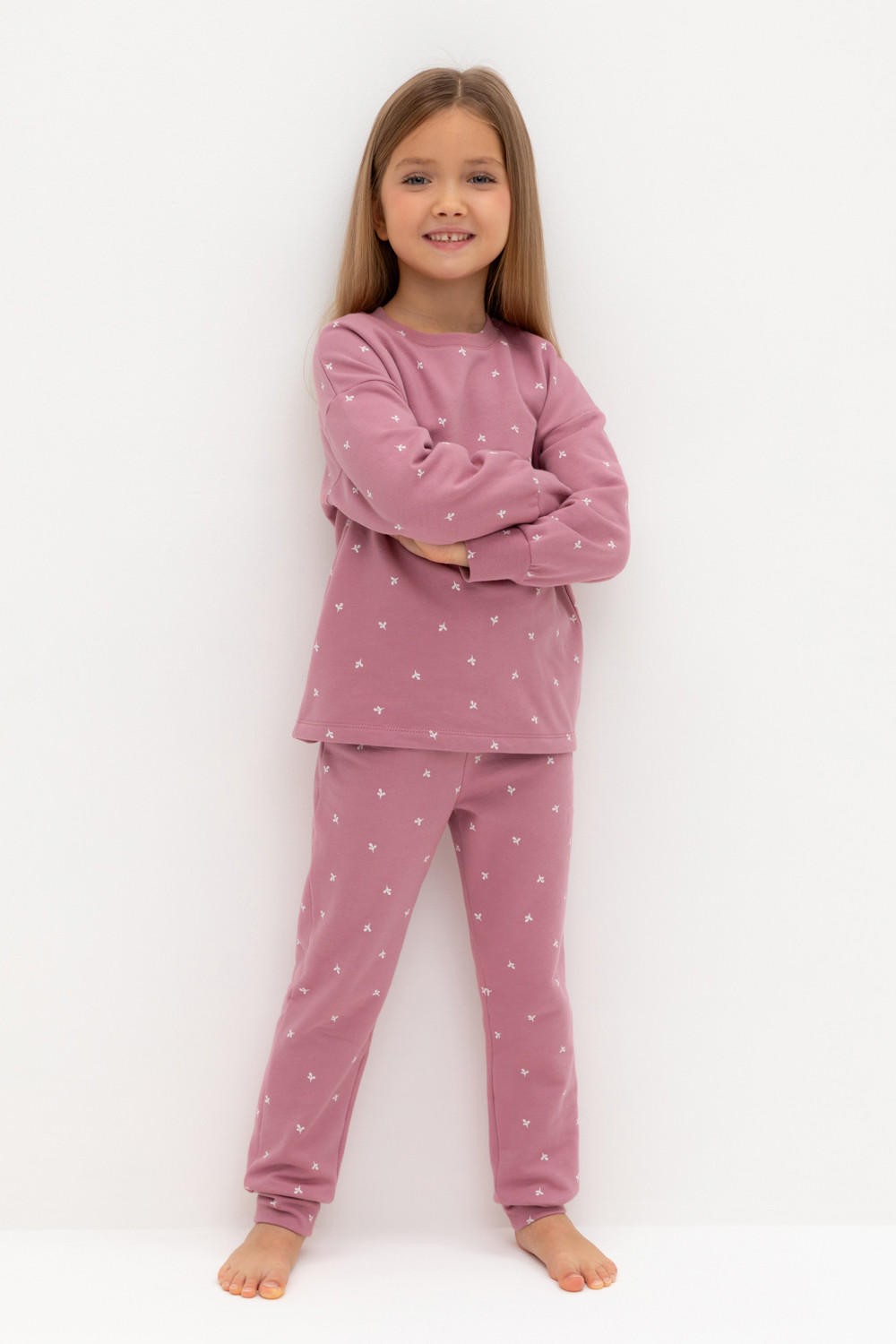 Пижама для девочки, артикул: К 1581, цвет: розовый, фото 5