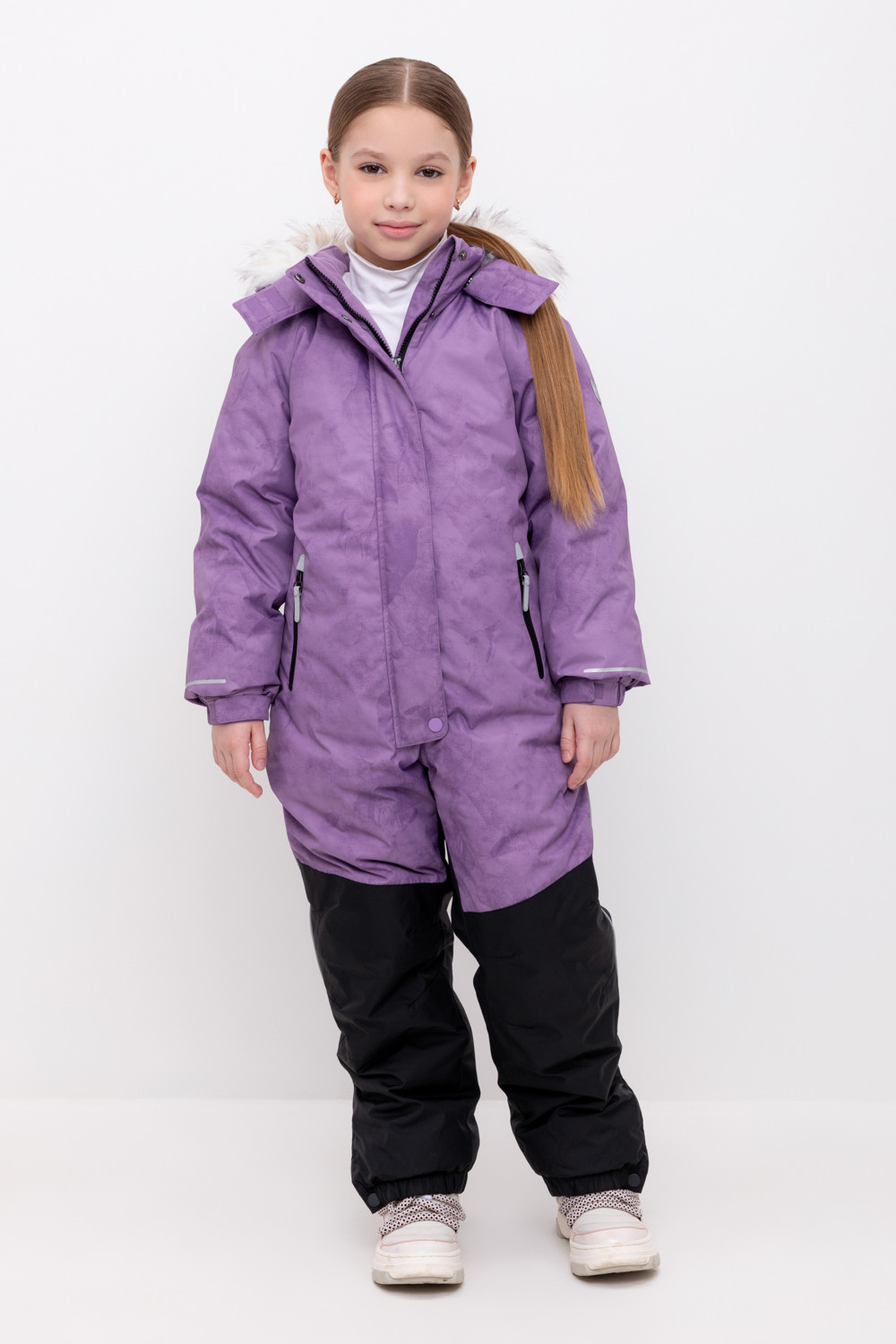 Комбинезоны утепленные для девочки, артикул: ВК 60120/н/6 ГР, цвет: фиолетовый, фото 5