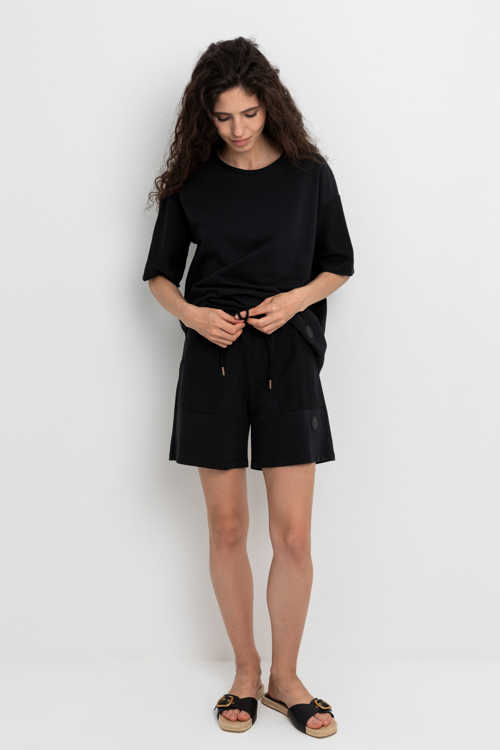 Шорты женские для мам, артикул: ЕВТ 4080, цвет: черный, фото 5