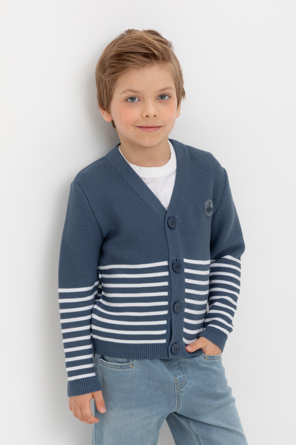 Жакет для мальчика, артикул: КВ 30153, цвет: синий, фото 5