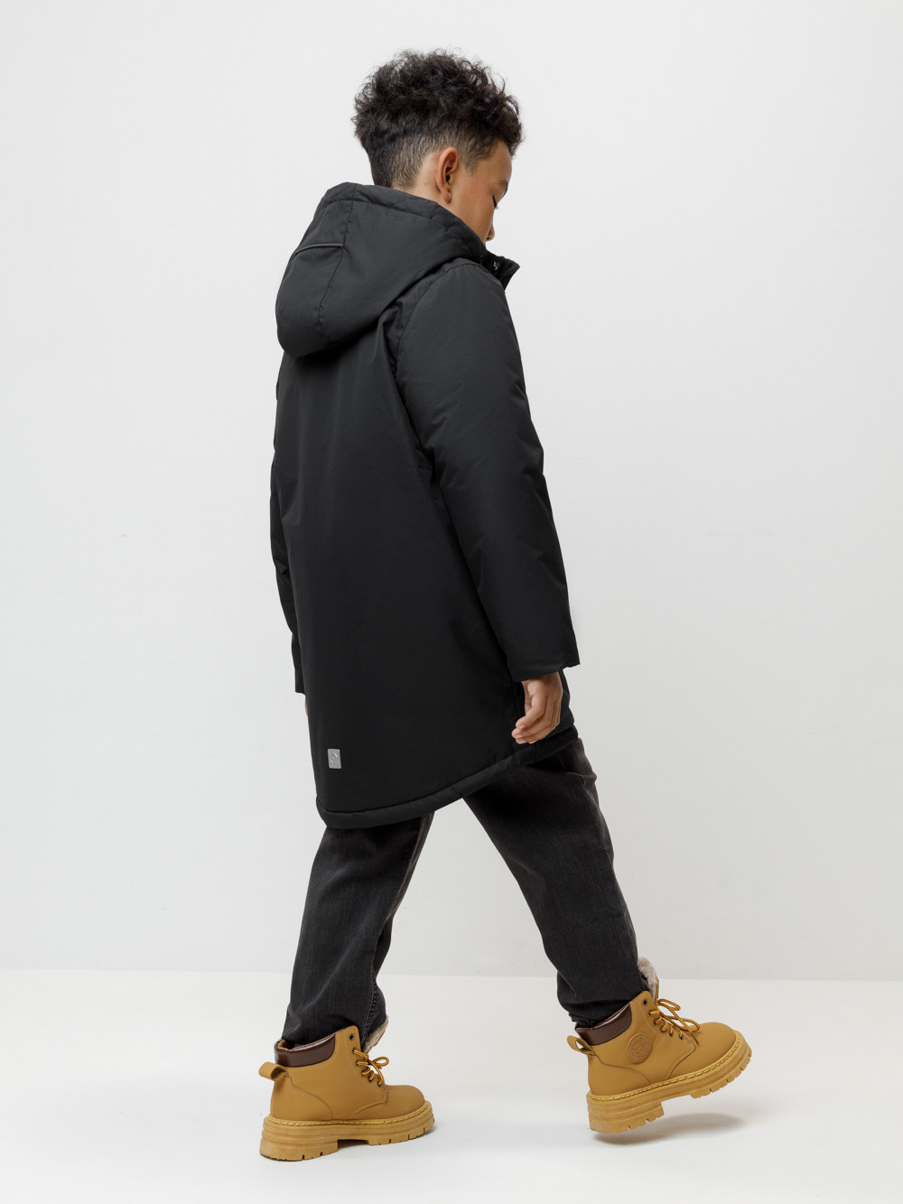 Пальто, плащи для мальчика, артикул: ВК 36097/4 ГР, цвет: темно-серый, фото 4