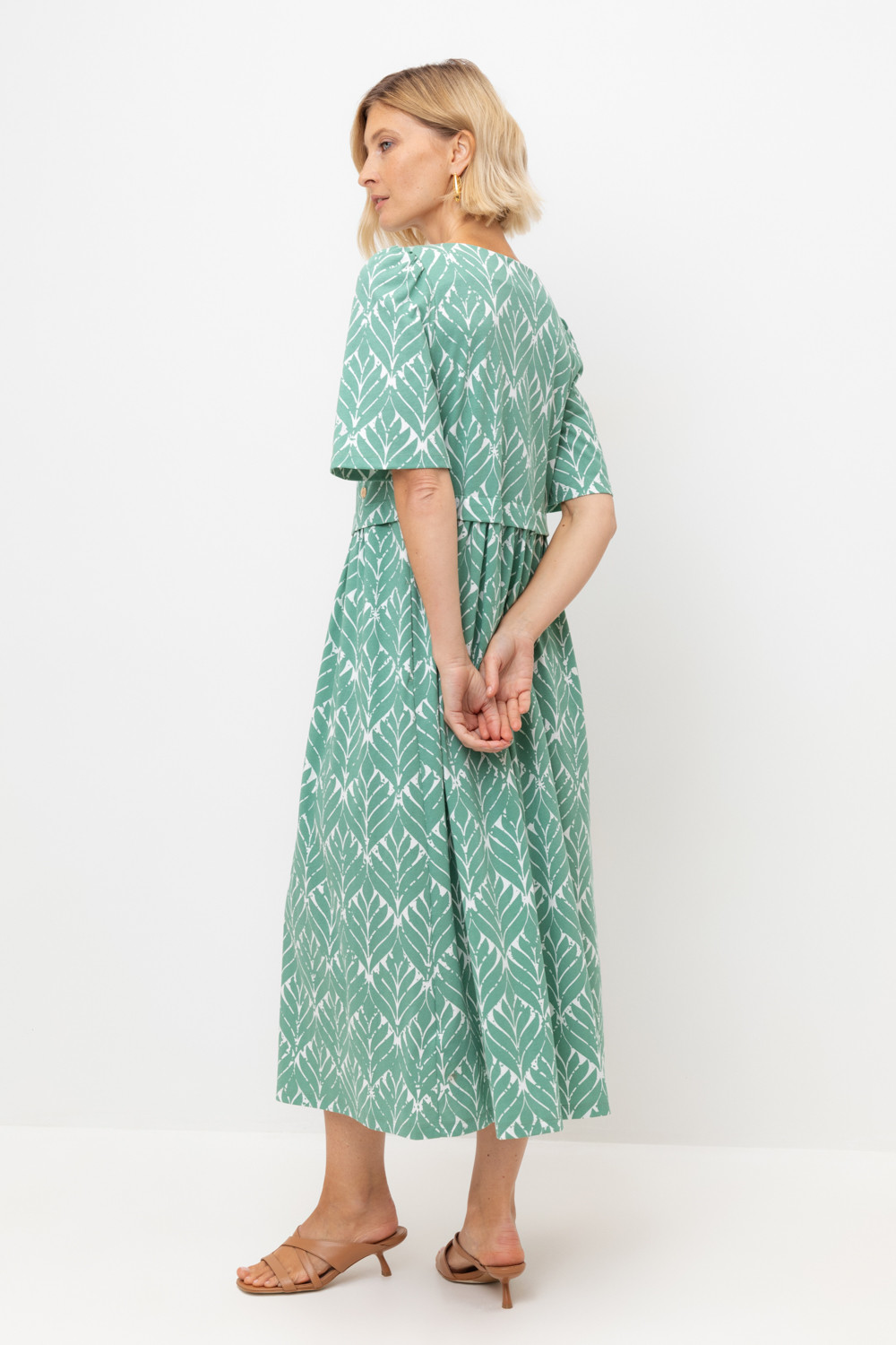 Платья женские для мам, артикул: ЕВТ 5082, цвет: зеленый, фото 5