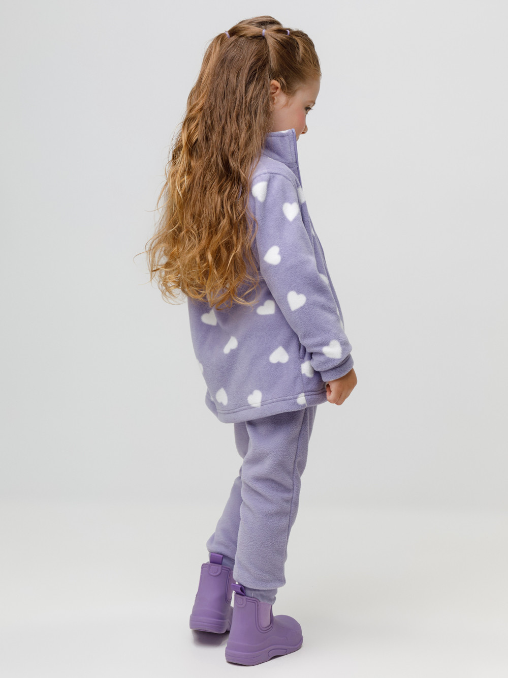 Брюки для девочки, артикул: ФЛ 40006-1/6 ГР, цвет: фиолетовый, фото 5