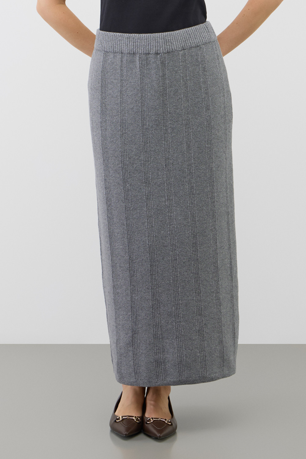 Юбки женские для мам, артикул: ЕВ 751/ш, цвет: серый, фото 5