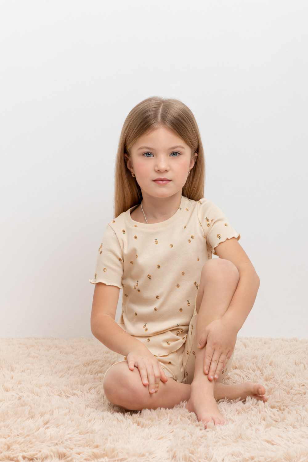 Пижама для девочки, артикул: К 1632-1, цвет: светло-бежевый, фото 5