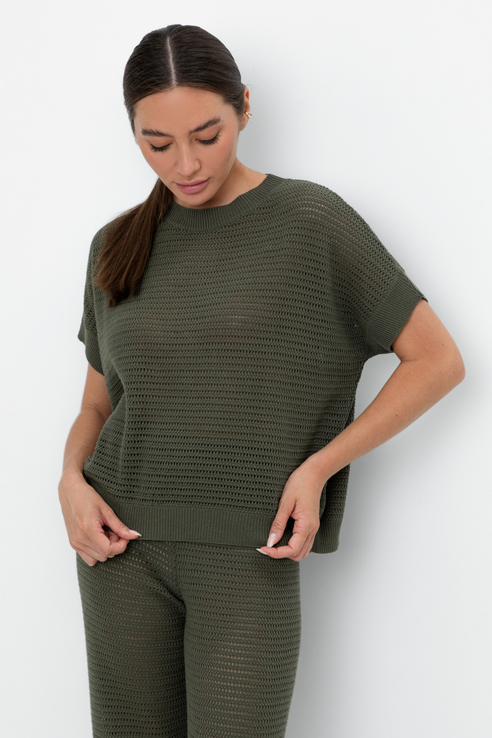 Джемперы женские для мам, артикул: ЕВ 30163, цвет: зеленый, фото 5