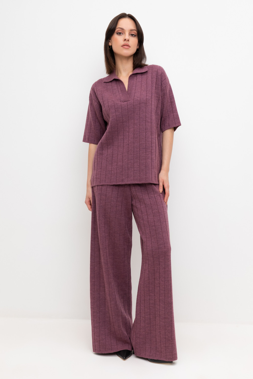 Брюки женские для мам, артикул: ЕВ 443/ш, цвет: бордовый, фото 5