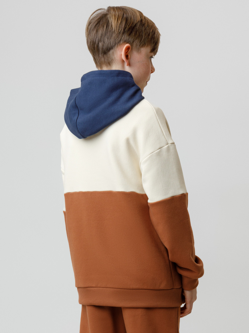 Худи для мальчика, артикул: КР 302214, цвет: коричневый, фото 5