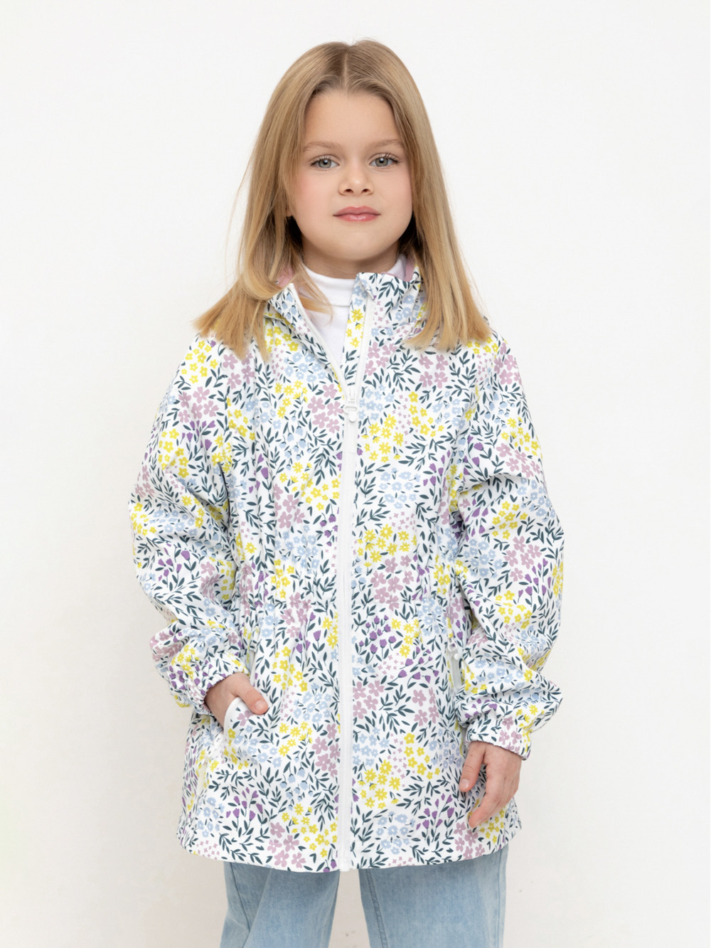 Куртка для девочки, артикул: ВК 32118/н/4 УЗГ, цвет: белый, фото 5