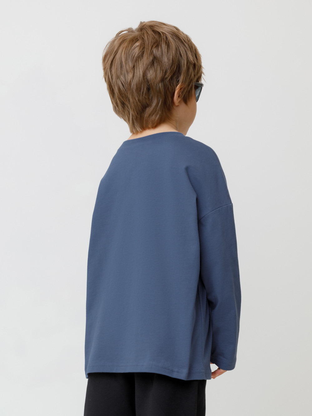 Лонгсливы для мальчика, артикул: МП 302892, цвет: синий, фото 5