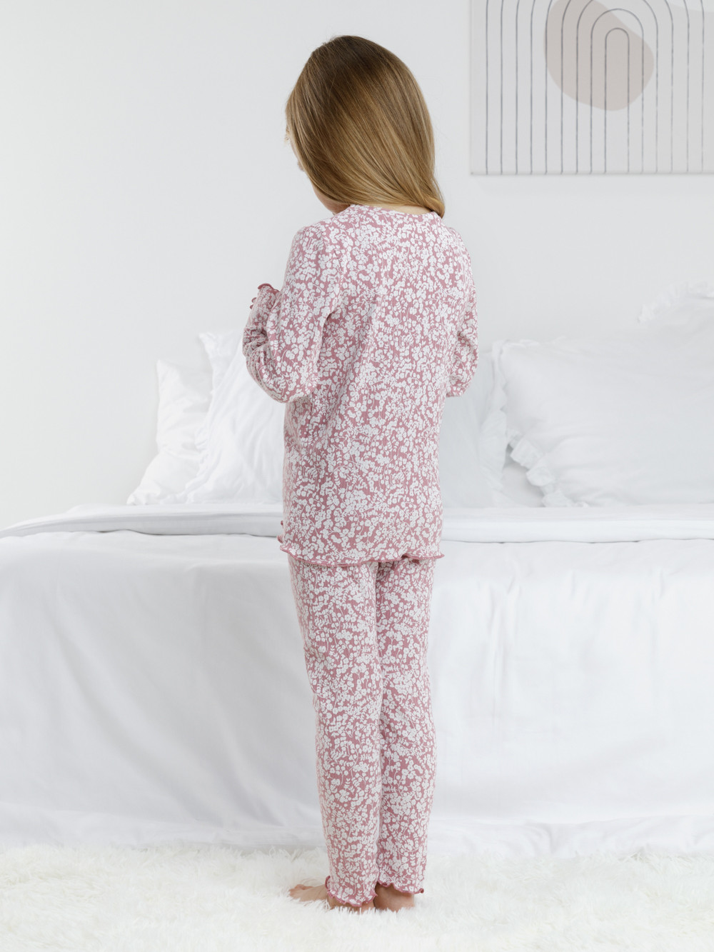 Пижама для девочки, артикул: К 1618, цвет: розовый, фото 5