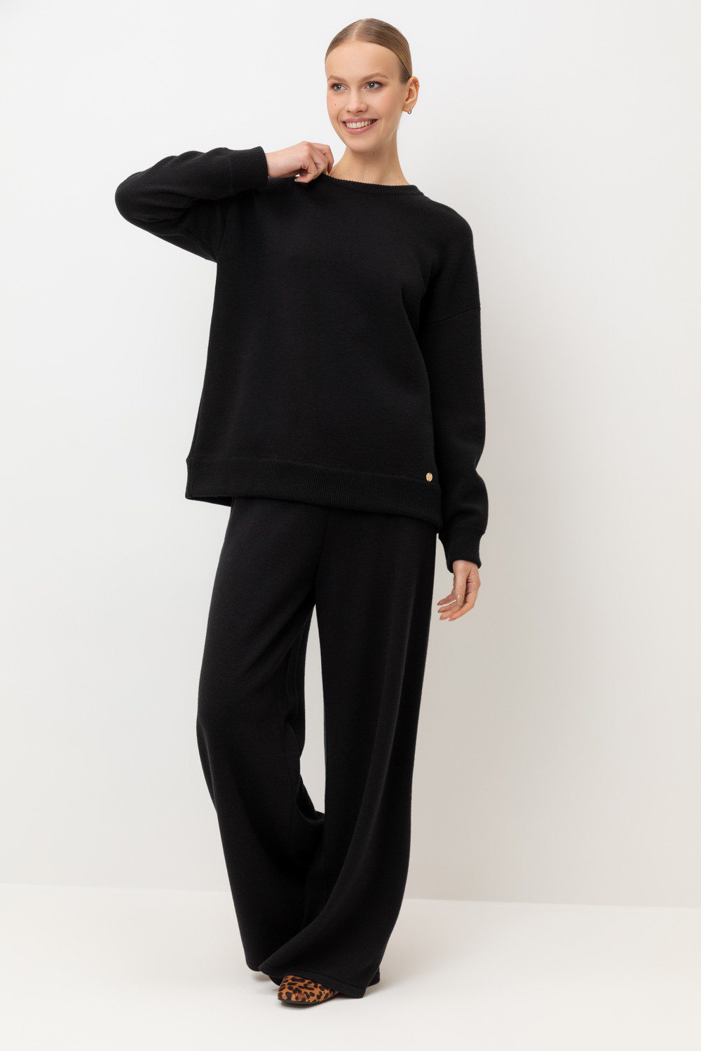 Брюки женские для мам, артикул: ЕВ 444/ш, цвет: черный, фото 5