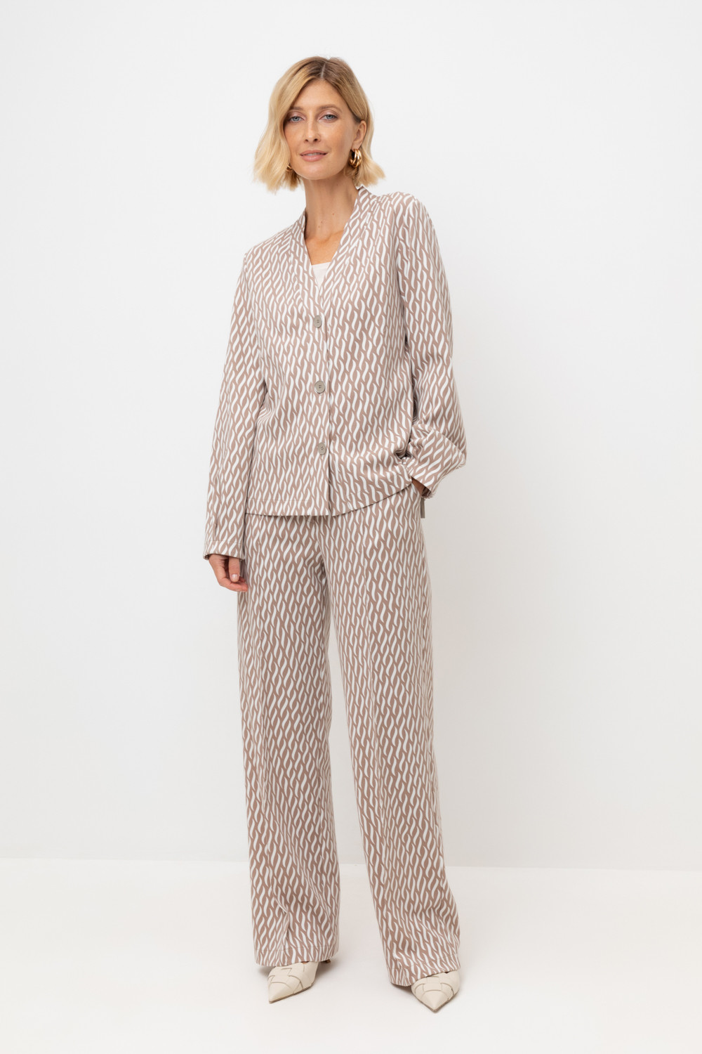 Брюки женские для мам, артикул: ЕВТ 4151, цвет: бежевый, фото 5