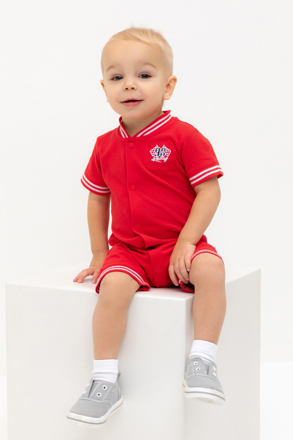 Полукомбинезон для мальчика, артикул: КР 6547, цвет: красный, фото 5