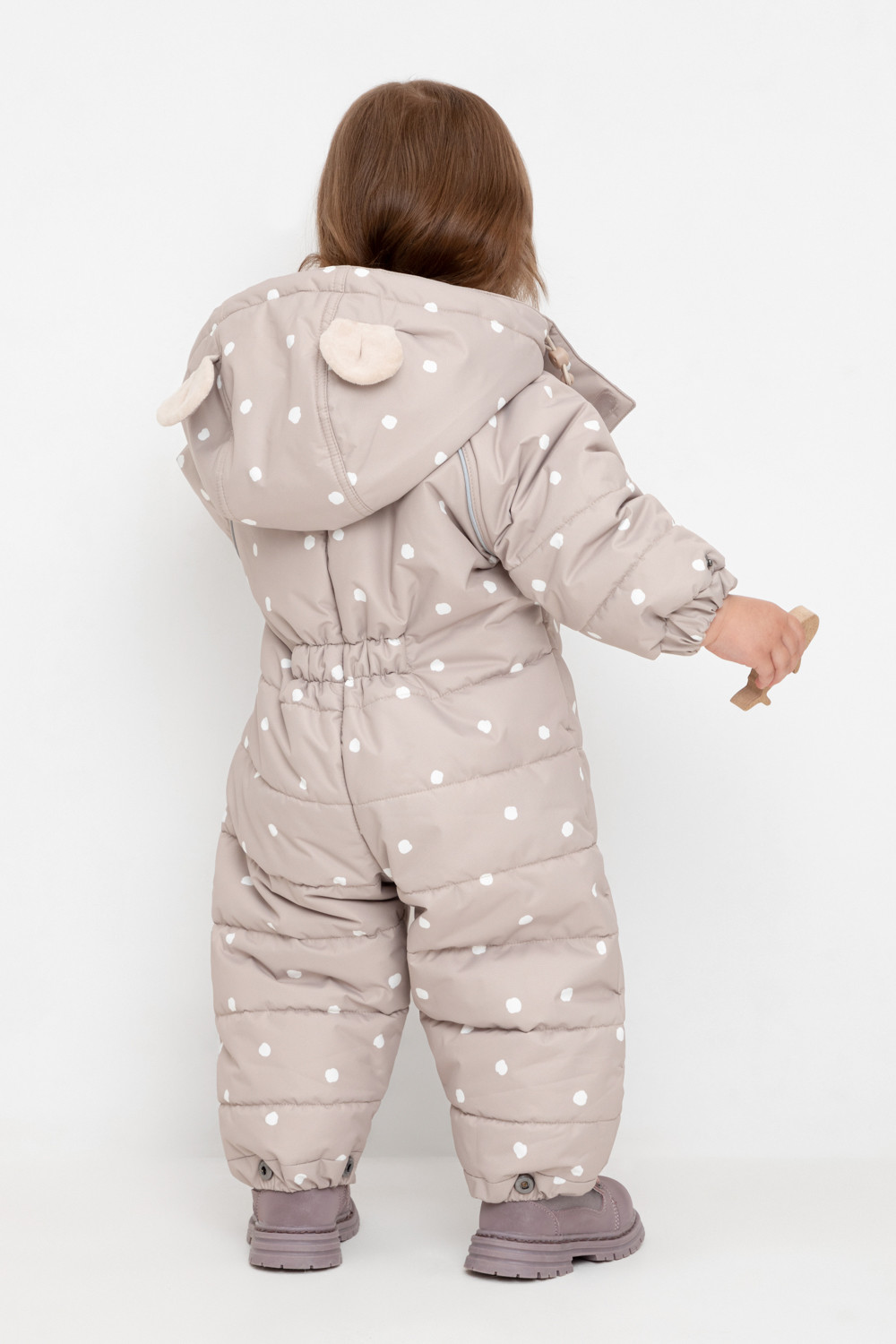 Комбинезоны утепленные для девочки, артикул: ВК 60094/н/6 УЗГ, цвет: коричневый, фото 5