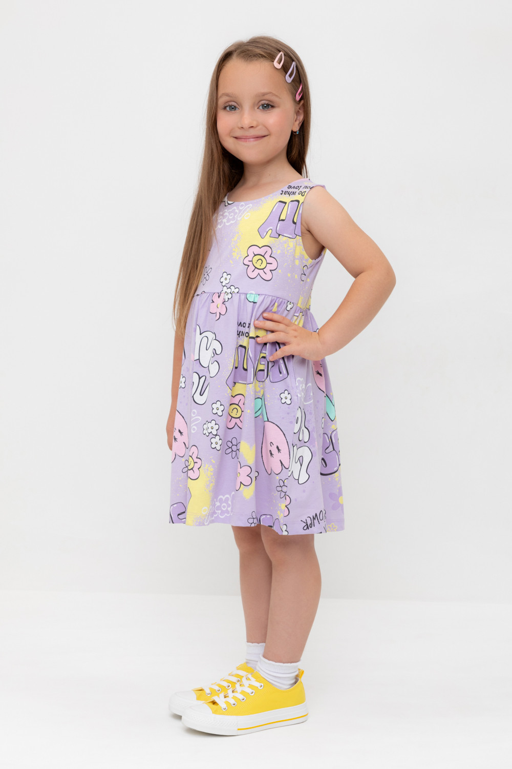 Платье для девочки, артикул: КР 5867, цвет: фиолетовый, фото 5