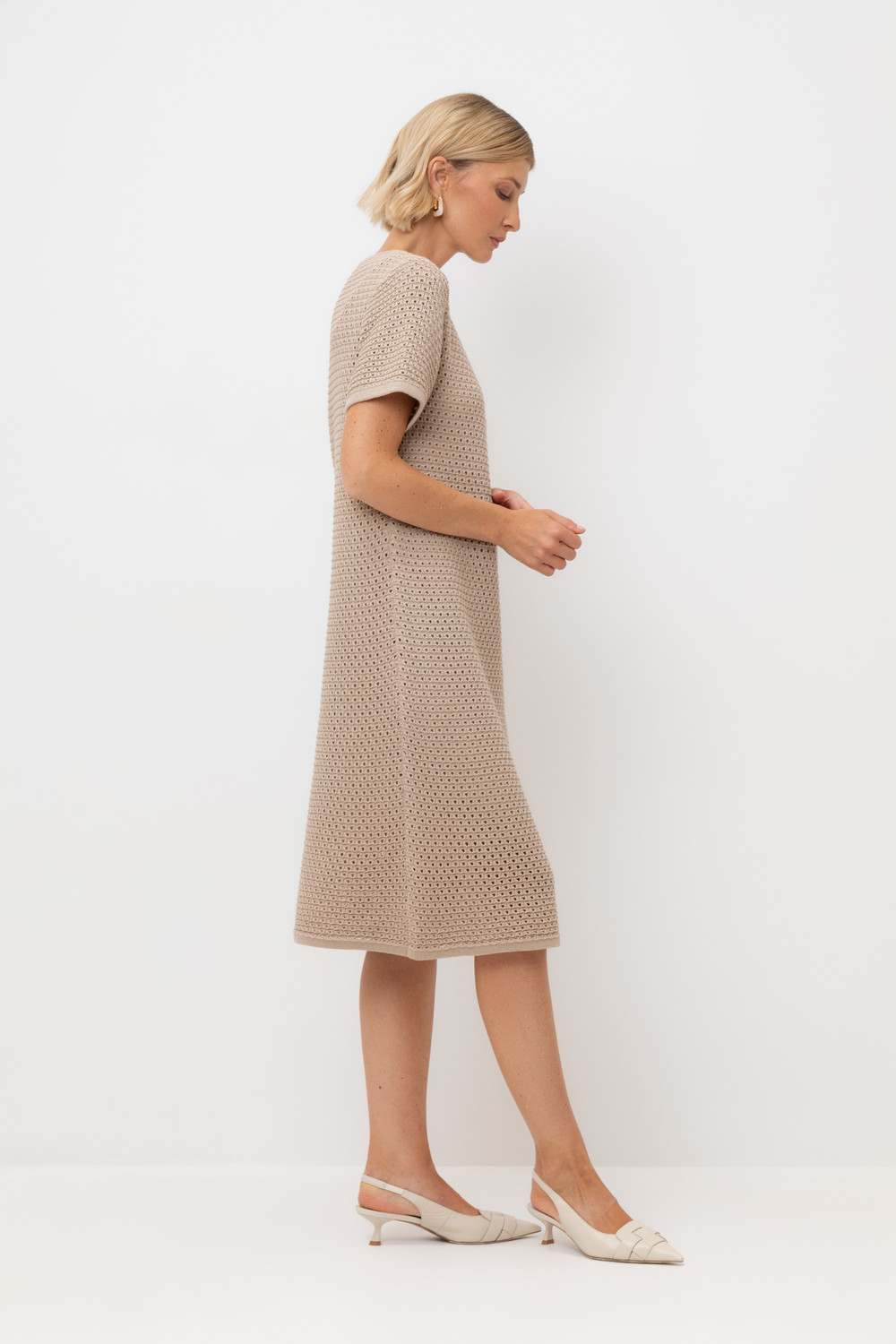 Платья женские для мам, артикул: ЕВ 527, цвет: бежевый, фото 5