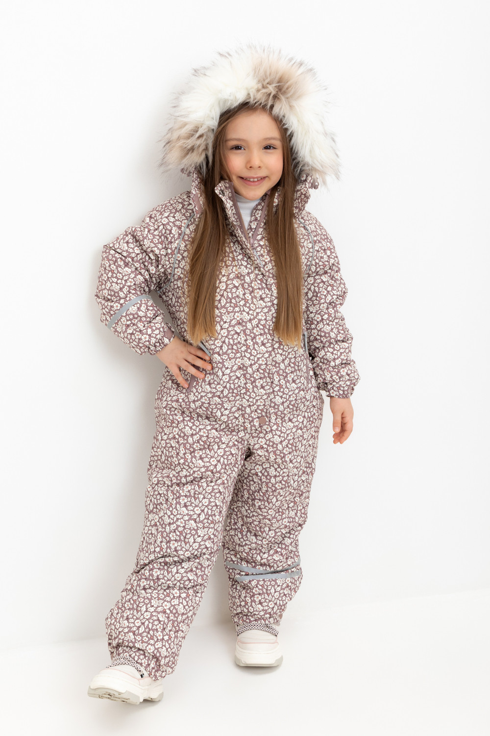 Комбинезоны утепленные для девочки, артикул: ВК 60098/н/3 ГР, цвет: розовый, фото 5