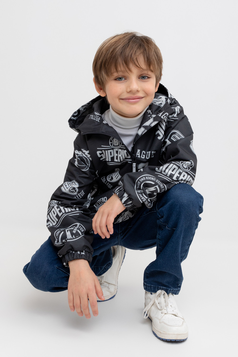 Куртки для мальчика, артикул: ВК 30141/н/2 ГР, цвет: черный3, фото 5