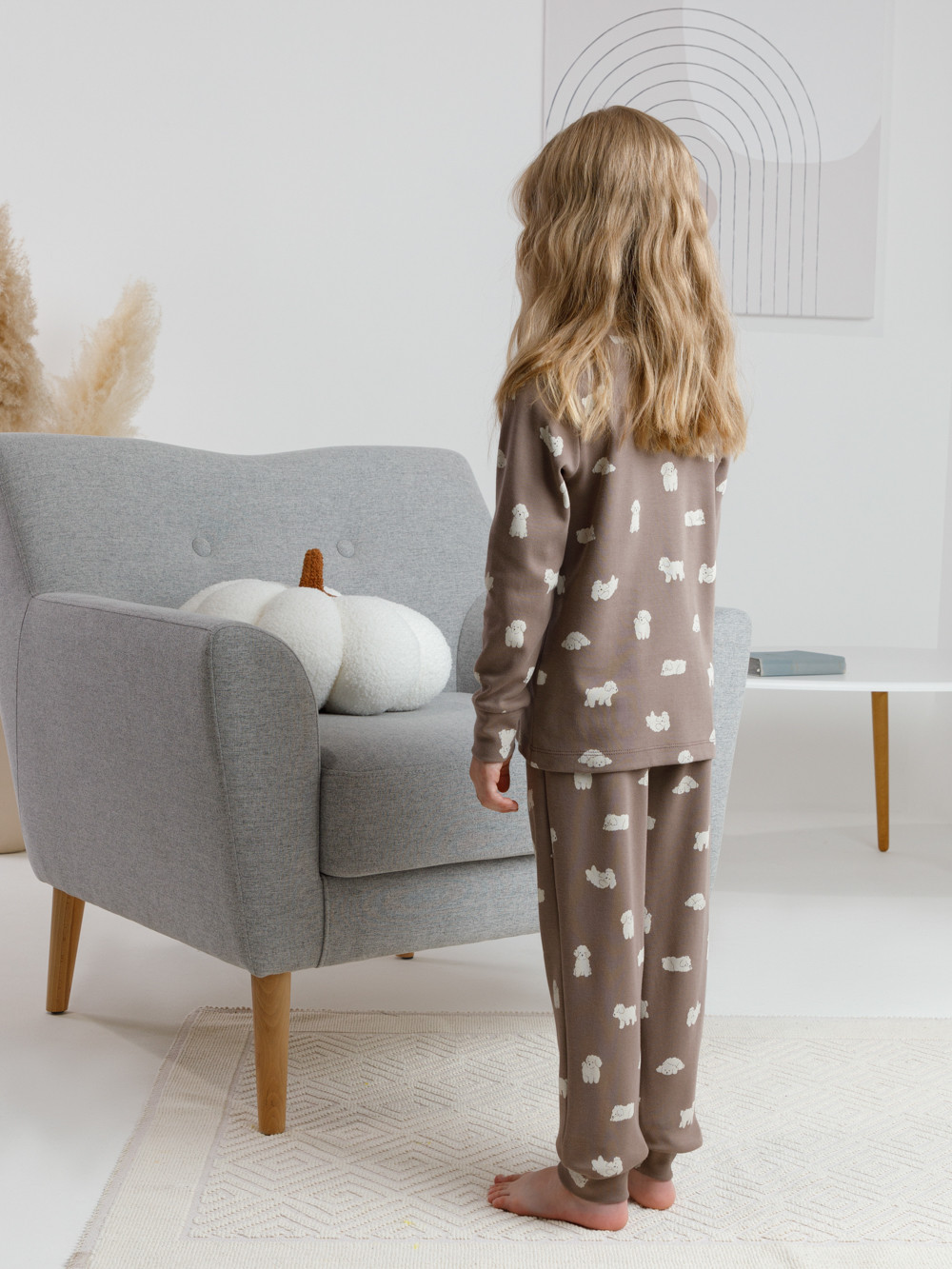 Пижама для девочки, артикул: К 1552, цвет: коричневый, фото 5