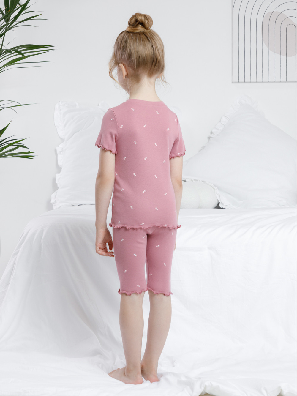 Пижама для девочки, артикул: К 1632, цвет: розовый, фото 5