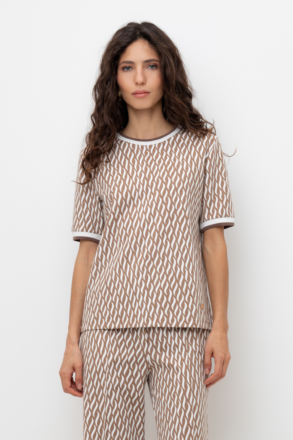 Футболки женские для мам, артикул: ЕВТ 3220, цвет: бежевый, фото 5