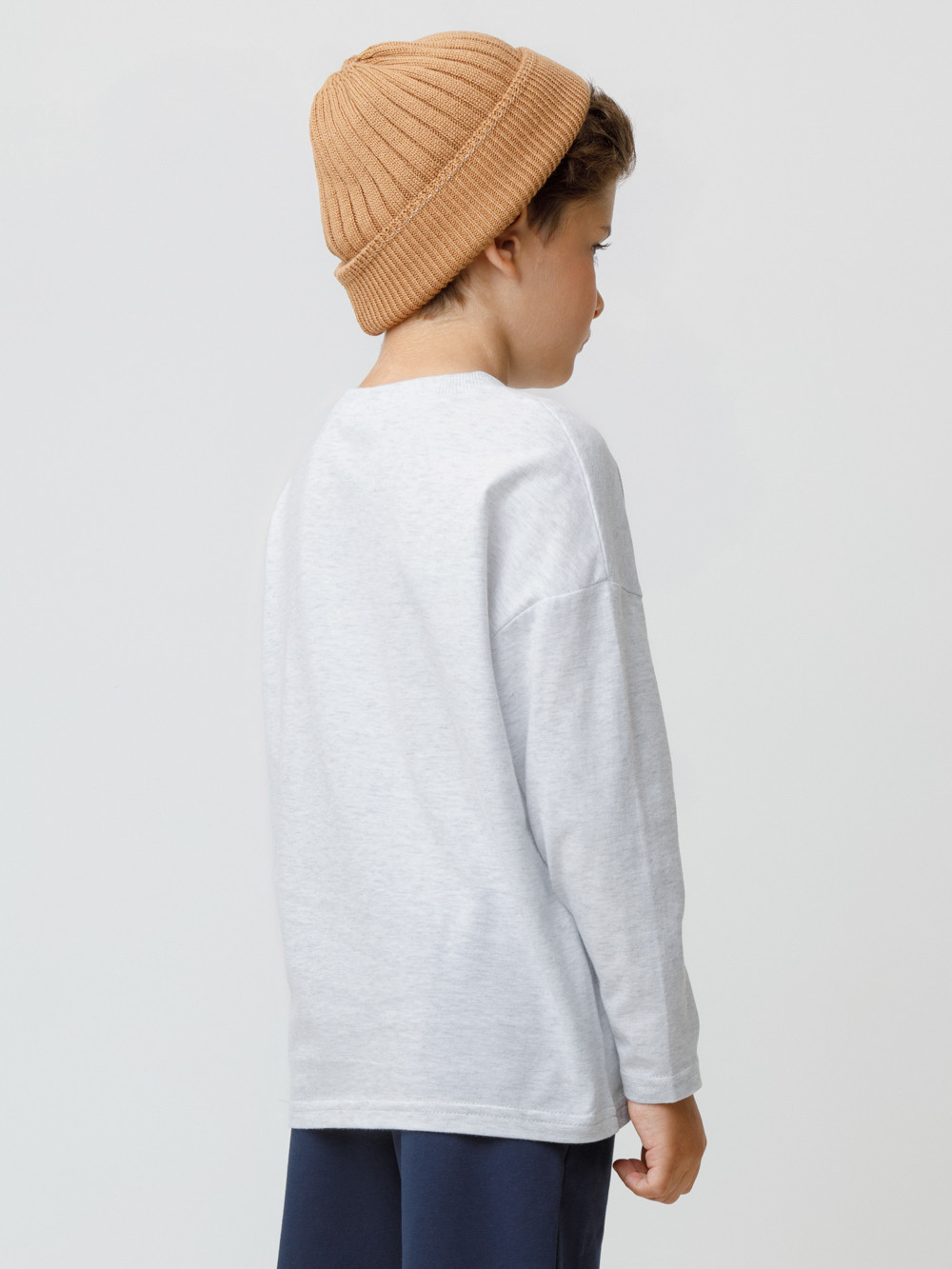 Лонгсливы для мальчика, артикул: МП 302894, цвет: серый, фото 5