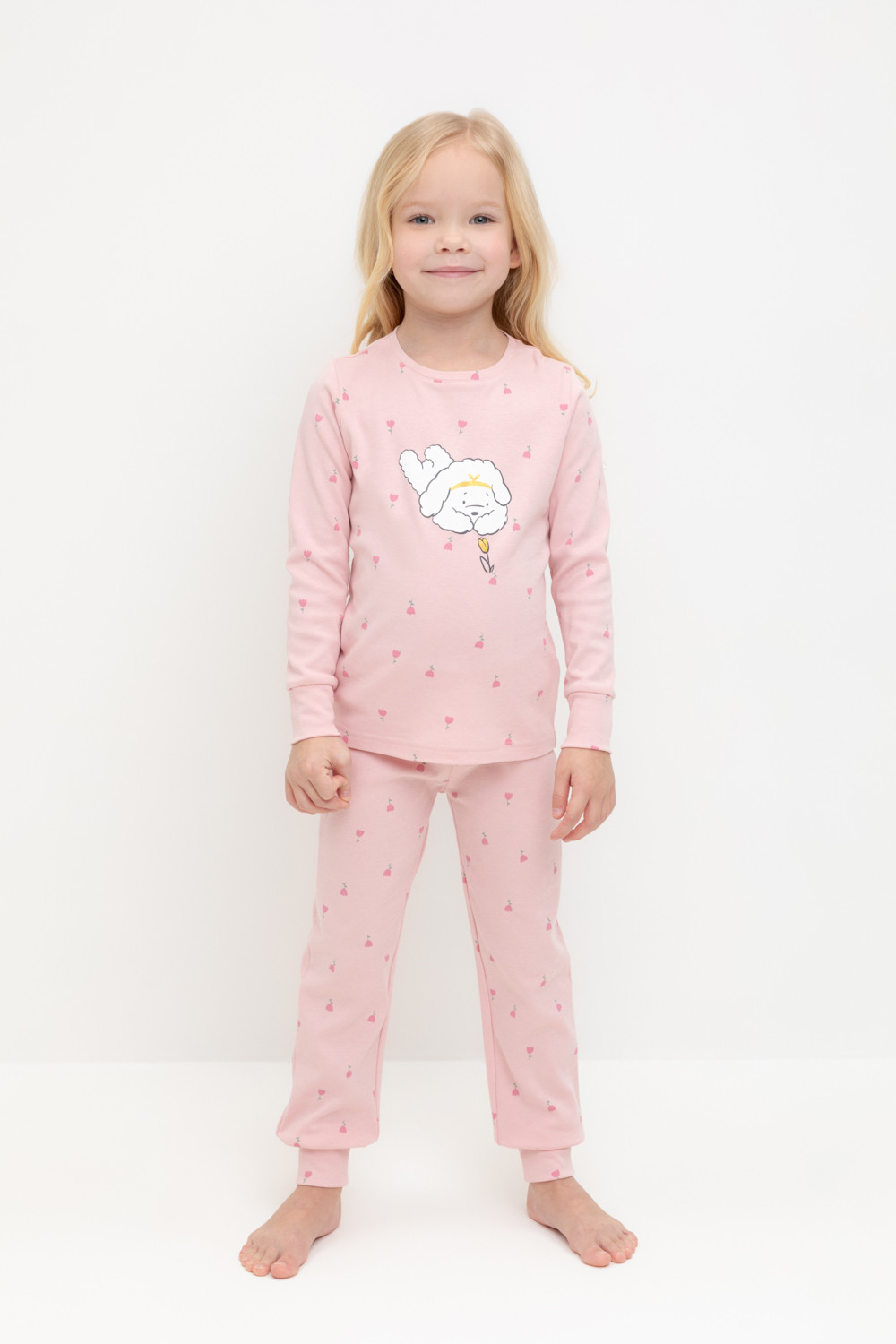 Пижама для девочки, артикул: К 1621, цвет: розовый, фото 5