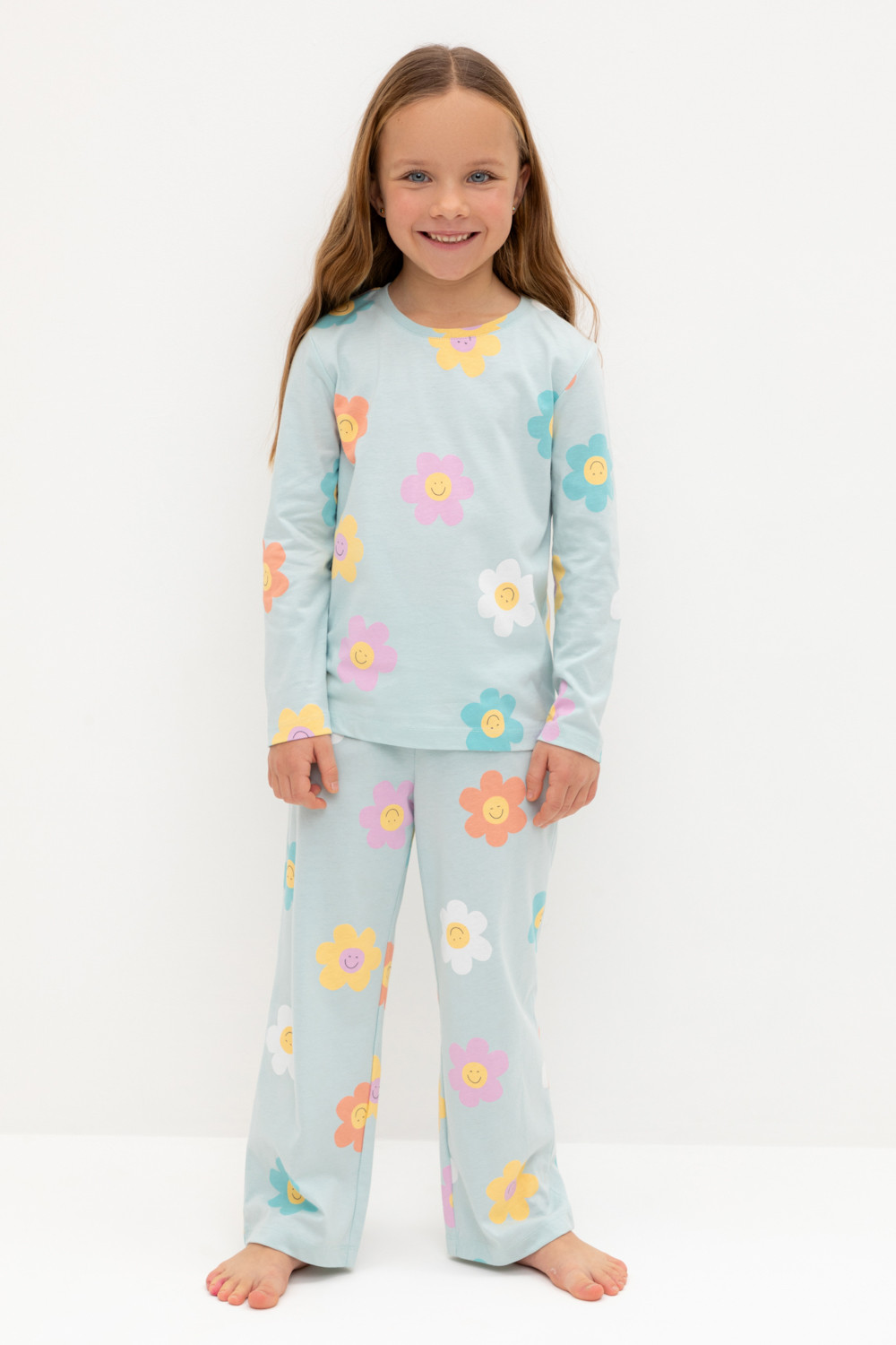 Пижама для девочки, артикул: К 1622/25, цвет: светло-голубой, фото 5