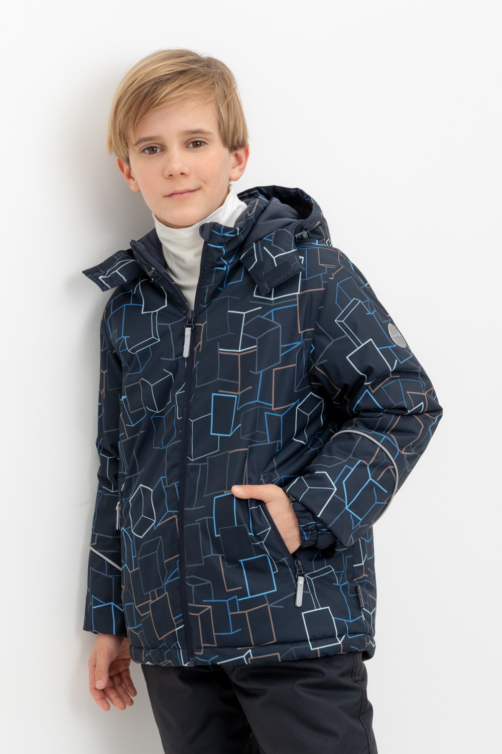 Куртки для мальчика, артикул: ВК 36089/н/3 ГР ( 92-122), цвет: темно-синий, фото 5