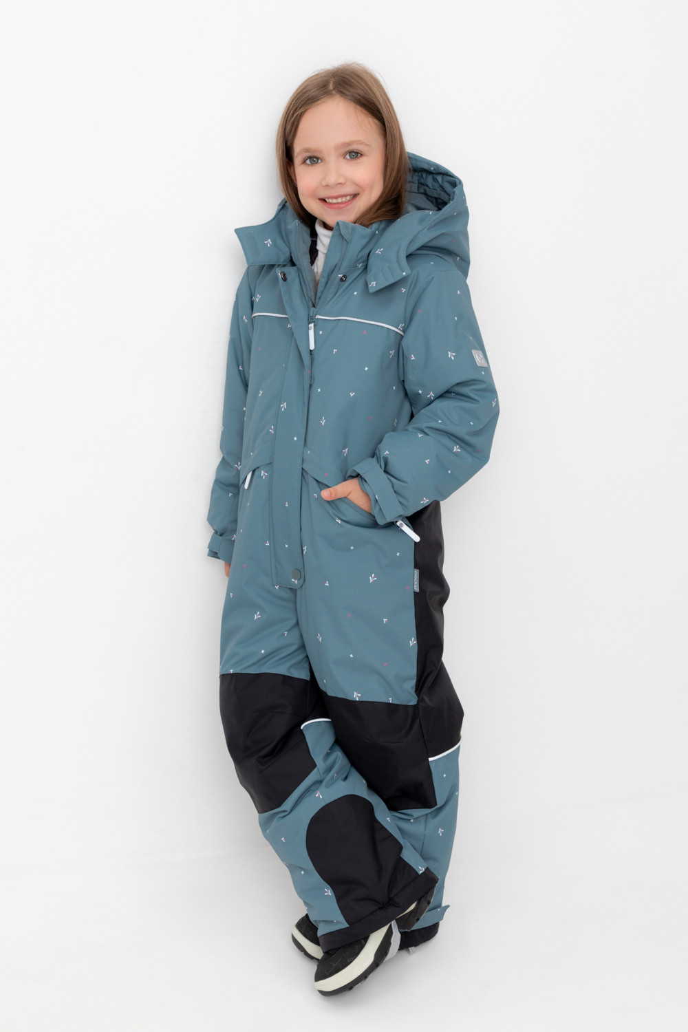 Комбинезоны утепленные для девочки, артикул: ВК 60123/н/1 ГР (92-122), цвет: зеленый, фото 5