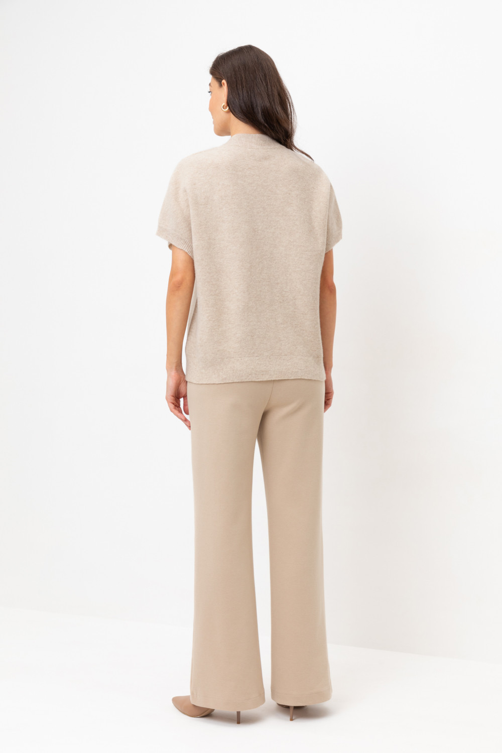 Брюки женские для мам, артикул: ЕВТ 4123, цвет: бежевый, фото 5