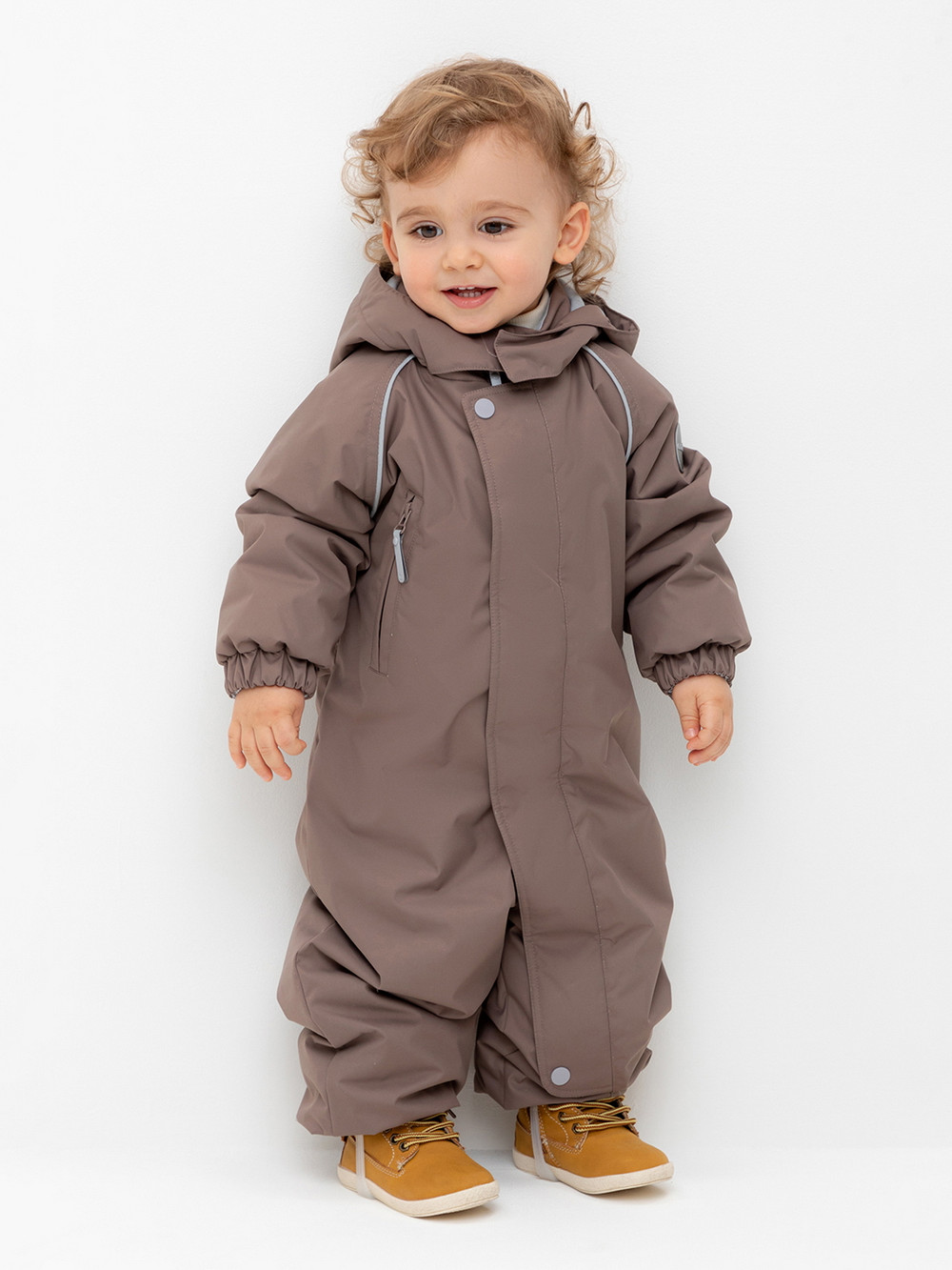 Комбинезоны утепленные для мальчика, артикул: ВК 60108/3 УЗГ, цвет: кофейный, фото 5