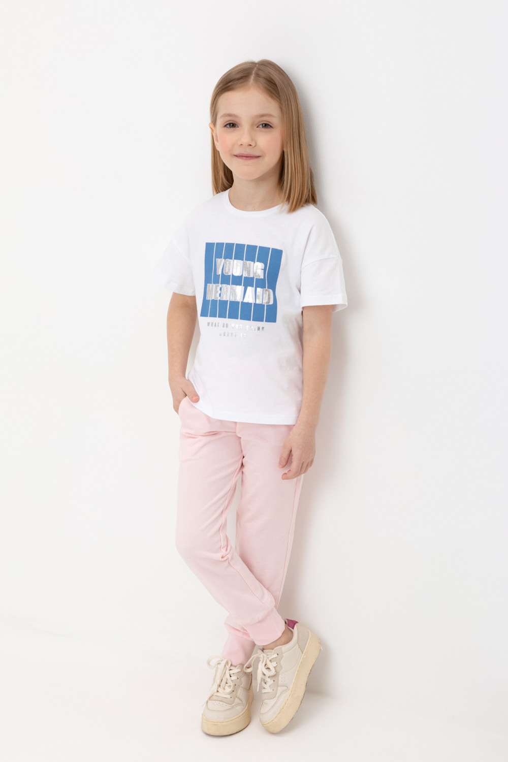 Брюки для девочки, артикул: К 400516-1, цвет: розовый, фото 5