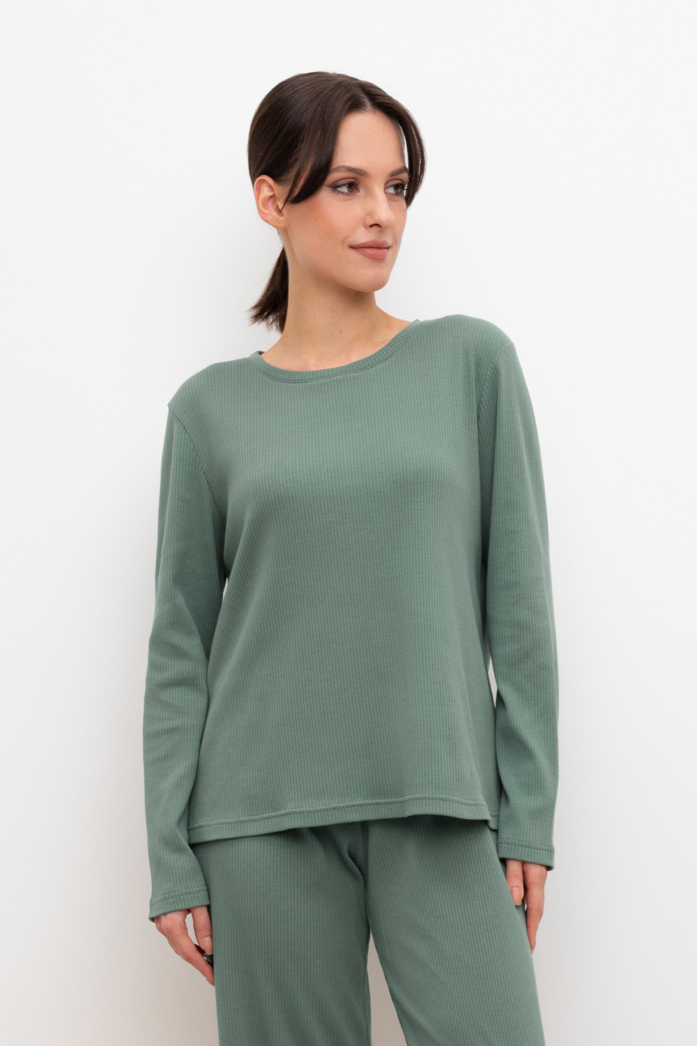 Джемперы для дома для мам, артикул: Е 30094, цвет: зеленый, фото 5