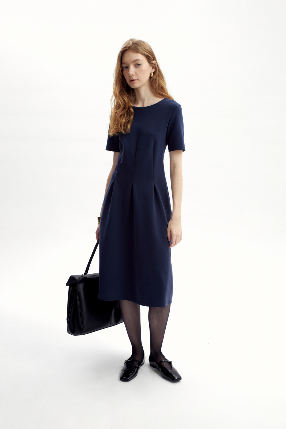 Платья женские для мам, артикул: ЕВТ 5076, цвет: синий, фото 5