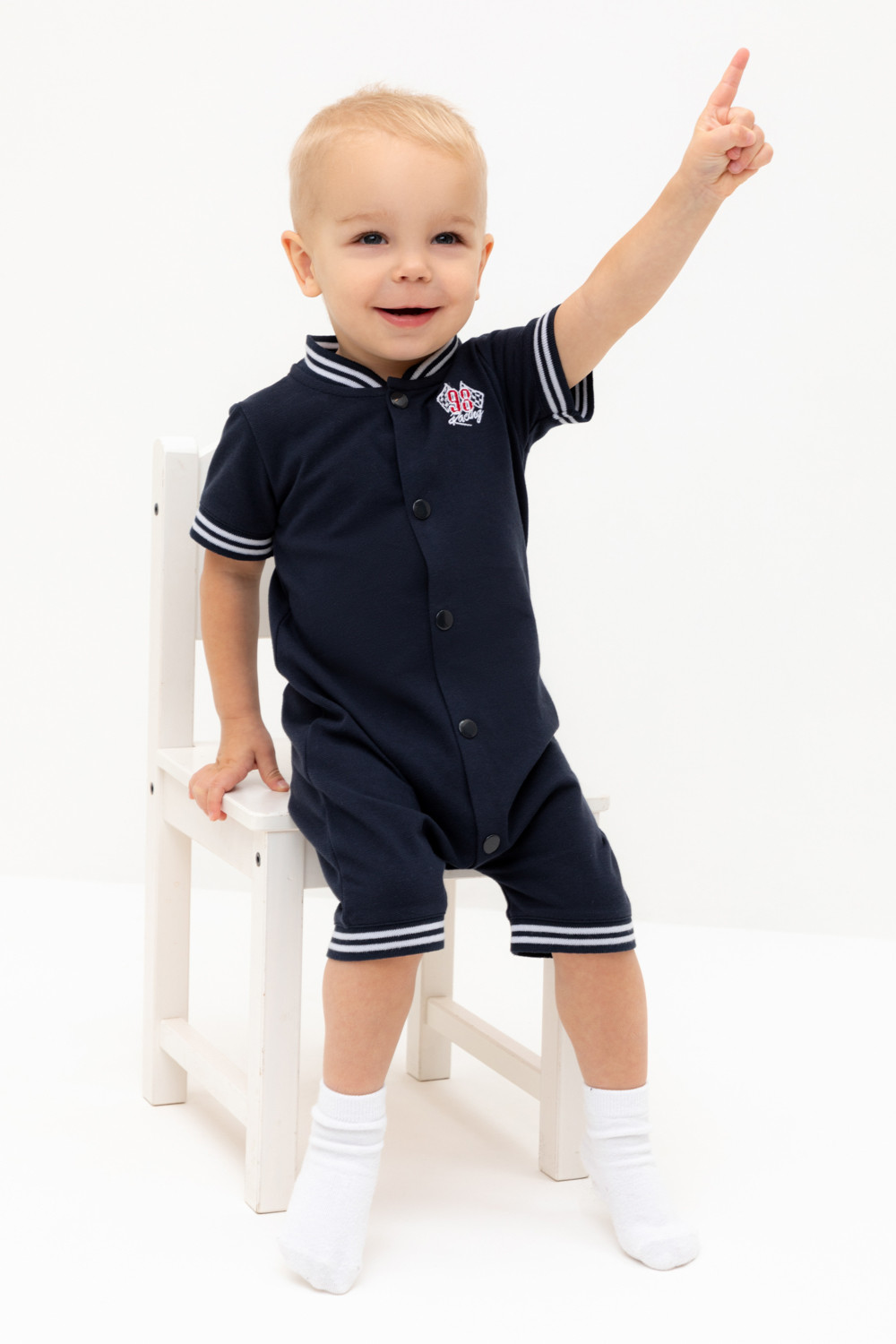 Полукомбинезон для мальчика, артикул: КР 6547, цвет: темно-синий, фото 5