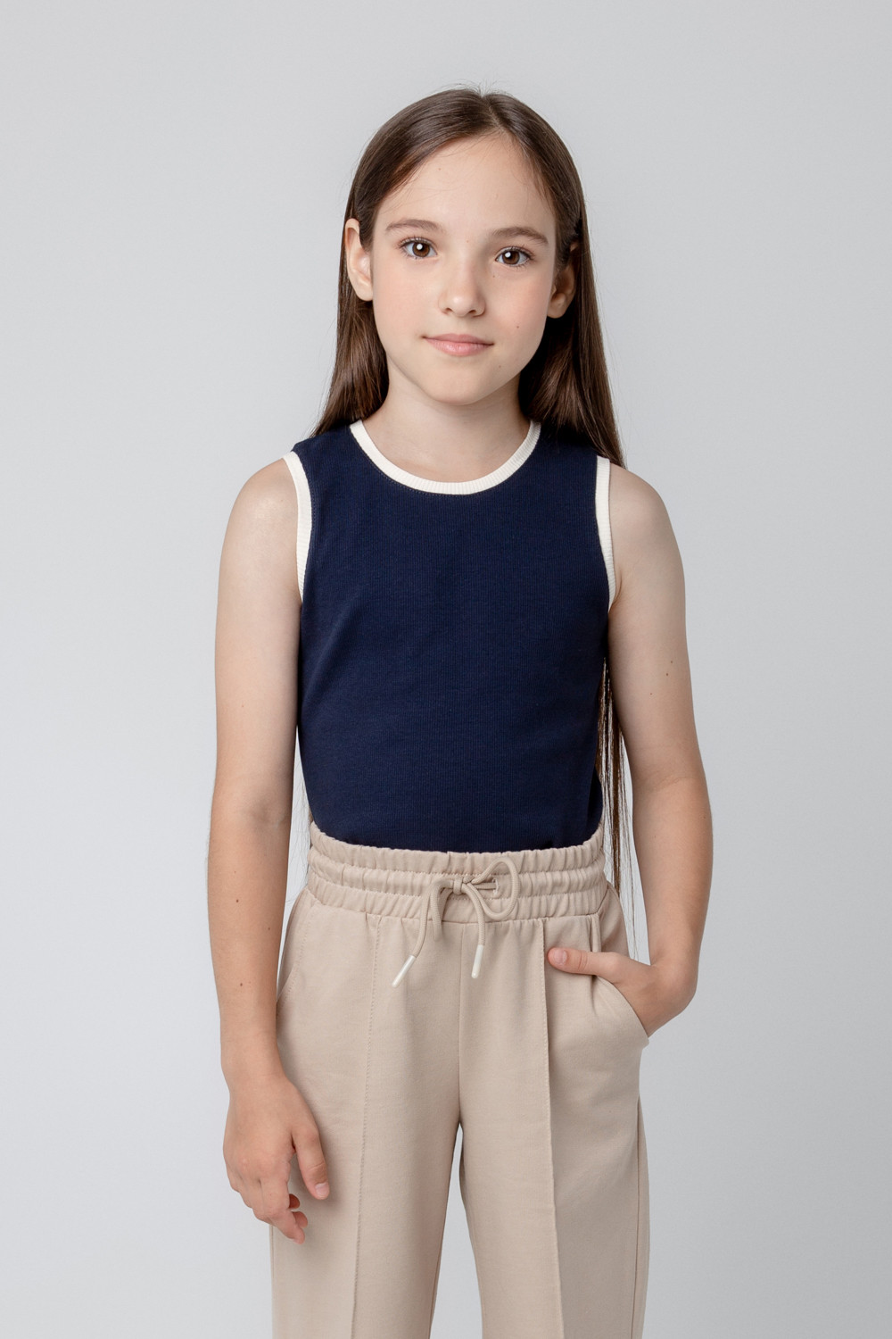 Футболка для девочки, артикул: КР 302073, цвет: темно-синий, фото 5