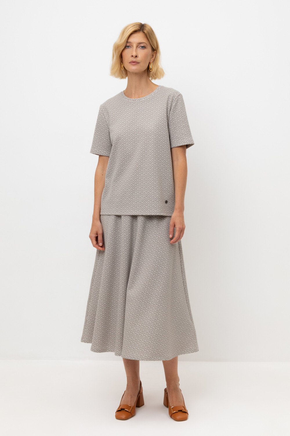 Юбки женские для мам, артикул: ЕВТ 7029, цвет: светло-серый5, фото 5