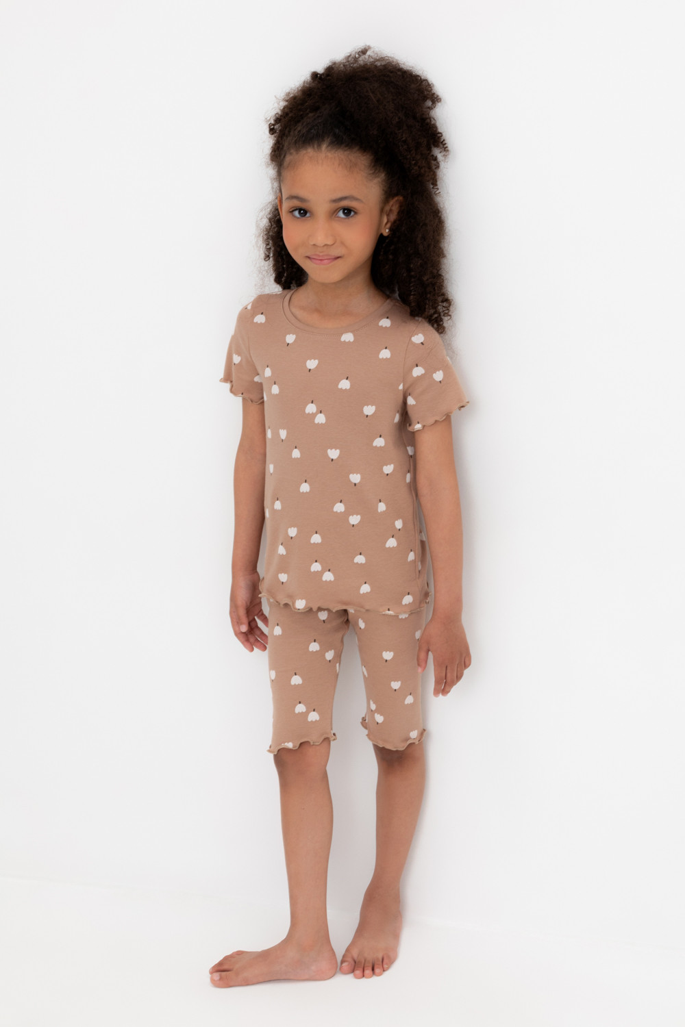 Пижама для девочки, артикул: К 1632, цвет: бежевый, фото 5